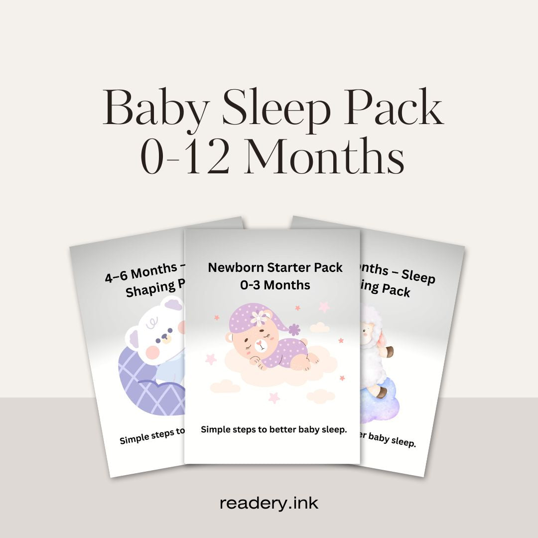 Baby Sleep Pack 0–12 months — digital sleep guide with age packs, trackers, and ambient audio