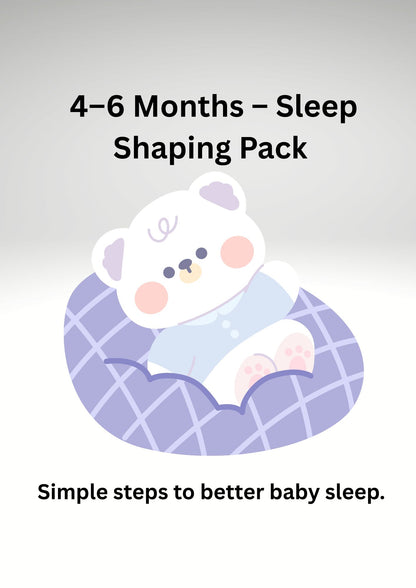 Baby Sleep Pack 4–6 months — digital sleep guide with age packs, trackers, and ambient audio