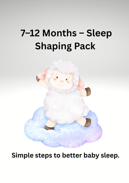 Baby Sleep Pack 7–12 months — digital sleep guide with age packs, trackers, and ambient audio